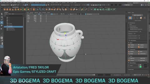Multiple 3D modeling software functions to teach you how to make exquisite vases