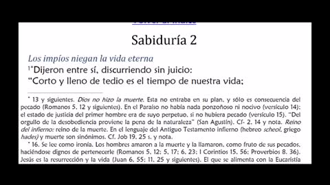 Sabiduría 03 - Capítulo 2 - Los impíos niegan la vida eterna