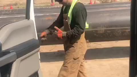 Construction worker kiki in my feelings challenge