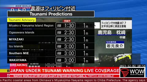 Tsunami Advisory Issued in Japan LIVE | World Of Weather Channel