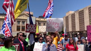 Sen. Wendy Rogers With Arizona Patriots At State Capitol To Demand Election Security