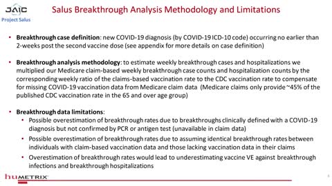 Project Salus Covid-19 mRNA Warning - JAIC/U.S. Dept of Defence Study of 5.6m Vaccinated