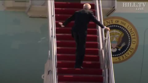 Joe Biden Just Fell 3-Times In A Row Trying To Board Air Force One