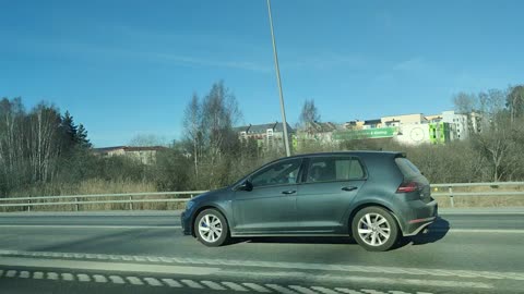 Highway to Arlanda Airport in Sweden