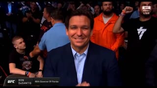 Crowd CHEERS When DeSantis Shows Up At A UFC Fight