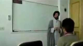 A mullah teaching Spanish to students