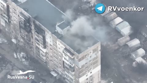 Destruction of Ukrainian positions on the roofs of residential buildings