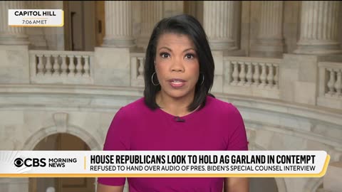 House Republicans to discuss holding AG Garland in contempt of Congress CBS News