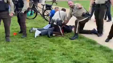 Presidential Candidate Jill Stein being Attacked by a mob of Police