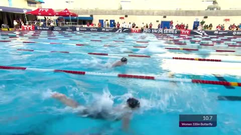 Women's 100m butterfly final