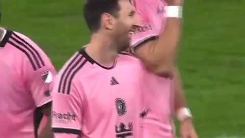 Lionel Messi, Captain of Inter Miami laughing at his teammate missing a penalty 😳