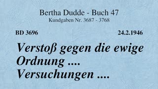 BD 3696 - VERSTOSS GEGEN DIE EWIGE ORDNUNG .... VERSUCHUNGEN ....