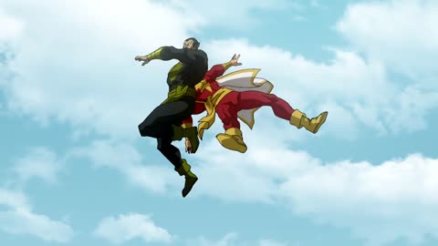 Superman and Shazaam and the return of the black Adam scene