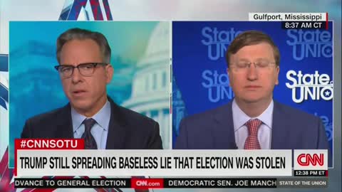 Jake Tapper Presses Mississippi Governor Tate Reeves On Whether 2020 Election Was 'Free And Fair'