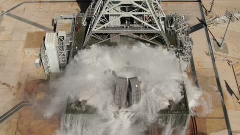 NASA Artemis II Water Deluge Test