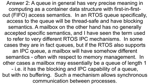 Difference between message queues and mailboxes