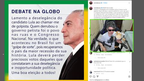 LULA NÃO GOSTOU O QUE DISSE MICHEL TEMER