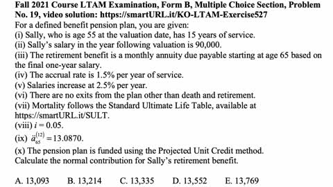 Exam LTAM exercise for April 17, 2022