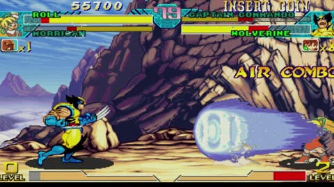 Roll + Morrigan vs Captain Commando + Wolverine