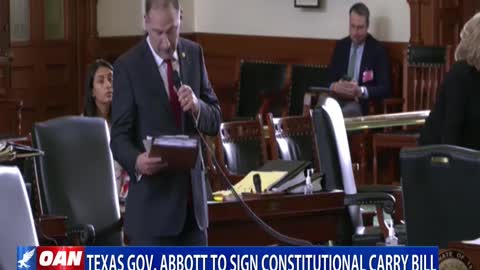 Texas Gov. Greg Abbott to sign constitutional carry bill