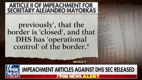 Impeachment articles against DHS Sec Mayorkas has just been released.