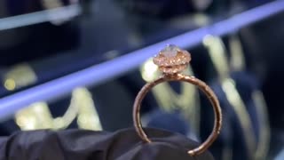 14K ROSE GOLD PEAR SHAPE DIAMOND RING