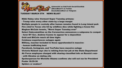 Tuesday, March 5, 2024 News Blast