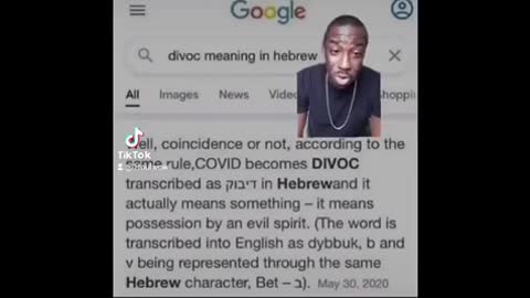 COVID = DIVOC = demon spirit of a dead person going into a living person
