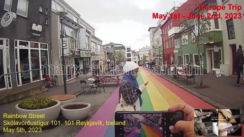 May 5th, 2023 Sightseeing: Strolling along Rainbow Street, Reykjavík, Iceland