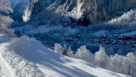 Lauterbrunnen , Switzlerand 📍😍 Wanna spend Christmas Here ? 🥰🎄