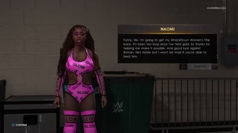 wwe2k22 myrise back stage chat with Maomi post tournament