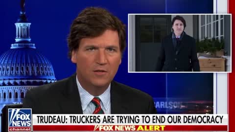 Tucker Carlson: "Like a groundhog, Justin Trudeau—who many say is Fidel Castro's son—has just emerged from his lair..."