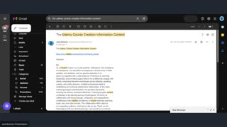 The Udemy Course Creation Information Content