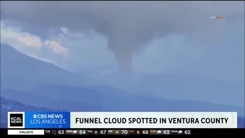 GOD'S WARNING -A FUNNEL CLOUD WAS SPOTTED FORMING OVER CALIFORNIA SANTA PAULA IN VENTURA COUNTY