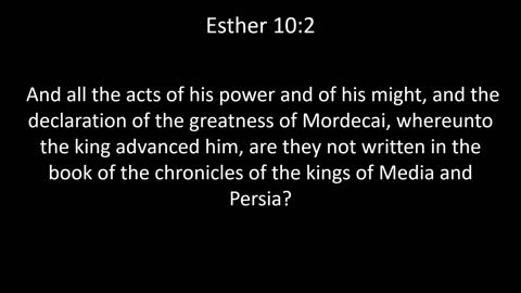 KJV Bible Esther Chapter 10
