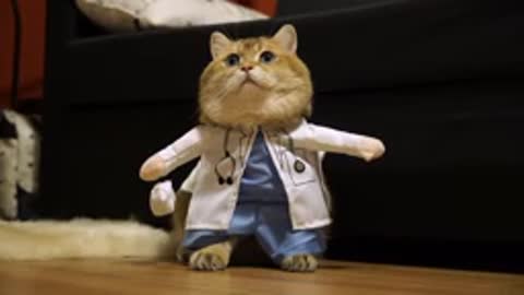RUMBLE CAT / DOG- CUTE HOSICO CAT BECOME A DR. HOSICO
