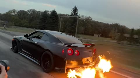 GTR with FLAME THROWER