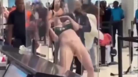 When MK-Ultra Fails. Nude lady in airport misplaced something?