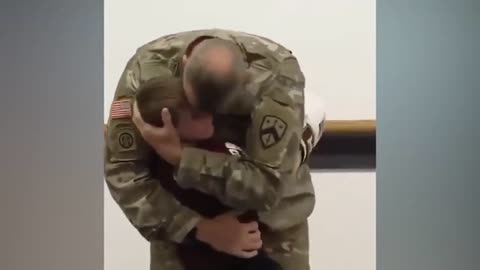 Father surprises son after a long time (emotionally) a happy reunion