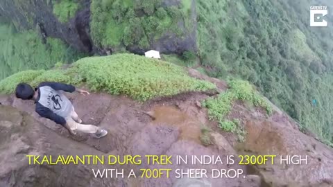 Dangerously Steep Trekking Steps In India.