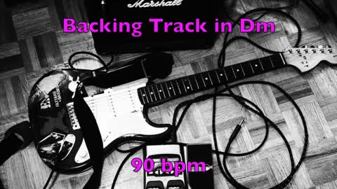 Dm Atmospheric Percussion Guitar Backing Track 90 bpm