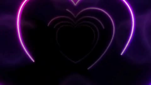 700. Neon Loopable Heart Shape Abstract Background Corridor