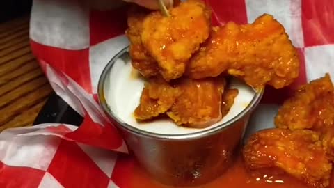 BUFFALO STYLE POPCORN CHICKEN from Elder Greene in Brooklyn!