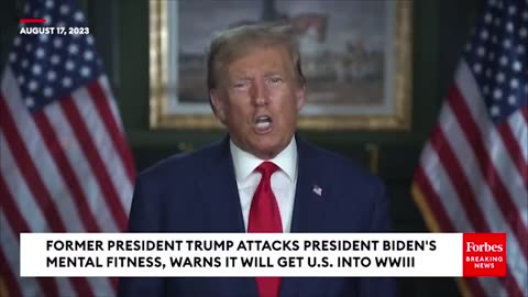 Donald Trump claims that Biden will lead us in to world war 3rd