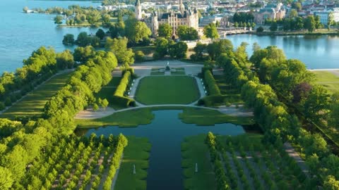 Shvelin Castle, on an island in Lake Shvelin, is a fairytale castle,