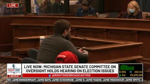 Witness #23 testifies at Michigan House Oversight Committee hearing on 2020 Election. Dec. 2, 2020.