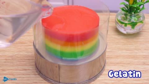 SO BEAUTIFUL!!! Easy Making Miniature Rainbow Jelly Cheesecake | Yummy ASMR Food & Tiny Cooking