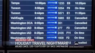 ABC: “More than a thousand flights cancelled every day since Christmas Eve” due to COVID