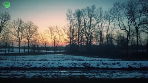 beautiful landscape from a moving train
