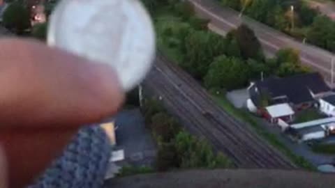 Coin dropped into factory chimney creates bizarre sounds